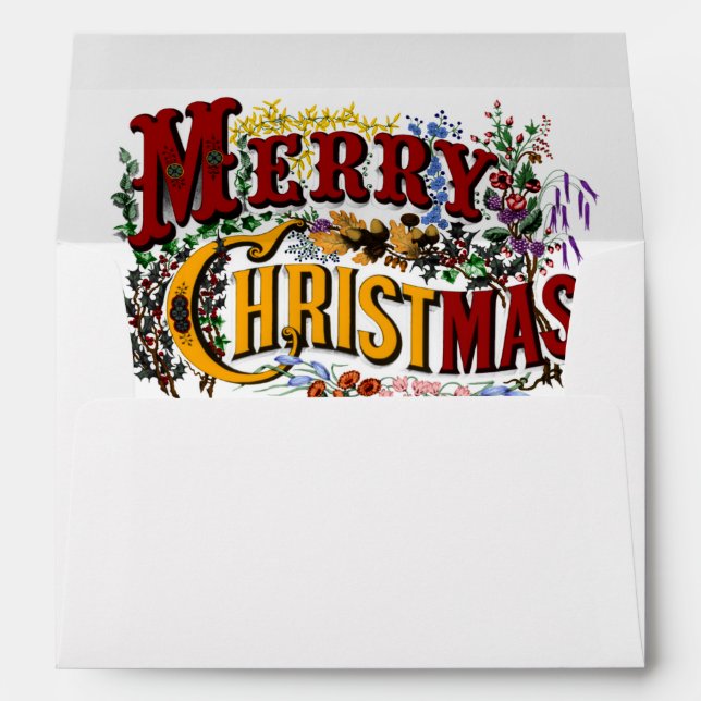 1876 Merry Christmas Envelope (Back (Bottom))