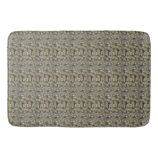 1876 Vintage William Morris  Anemone Bath Mat (Front)