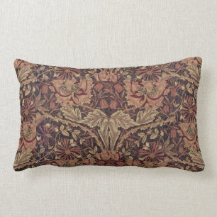 1876 Vintage William Morris Honeysuckle Lumbar Cushion