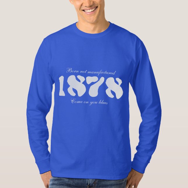 1878 blue long sleeved top (Front)