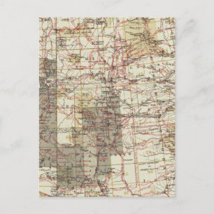 1878 Progress Map of The US Geographical Surveys Postcard