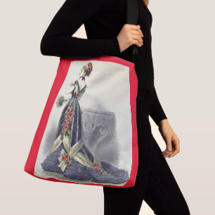 1879 ball gown fashion print crossbody bag