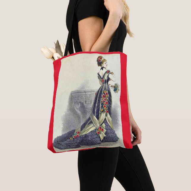  1879 ball gown fashion print  tote bag (Close Up)