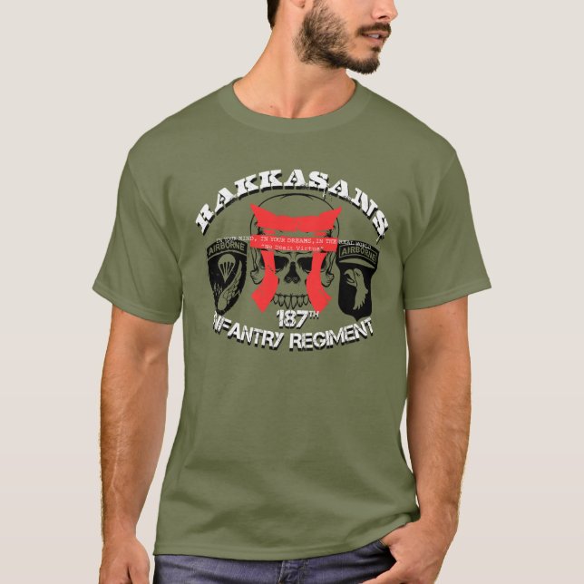 187th Infantry  RAKKASANS "Warzone" T-Shirt (Front)