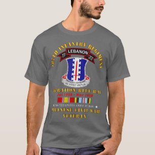 187th Infantry Regiment TF 201 Lebanon  w AFEM SVC T-Shirt