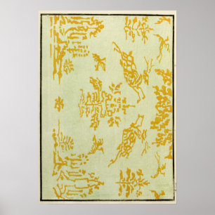 1880 Chinese Imperial Emblem Pattern Poster