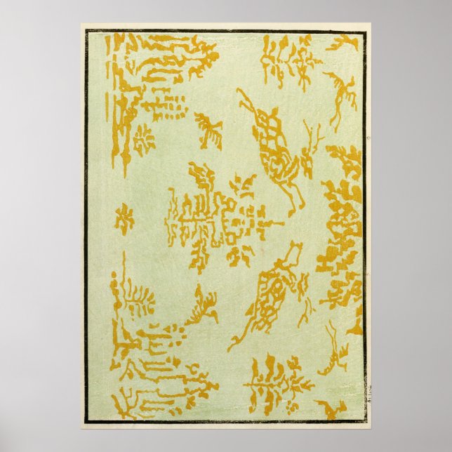 1880 Chinese Imperial Emblem Pattern Poster (Front)