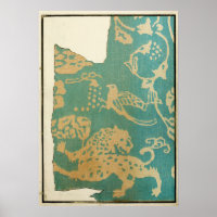 1880 Chinese Scroll Border Pattern Print