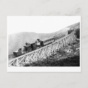 1880 Passengers trains at work Postcard