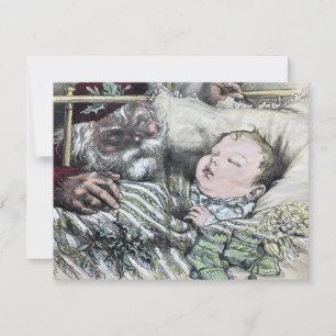 1880 Thomas Nast Harper's Santa and Baby Card
