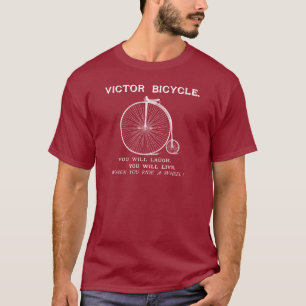 1880 Victor Bicycle Poster, White T-Shirt