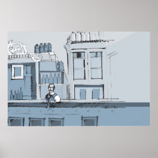 1880's bar scene - right poster