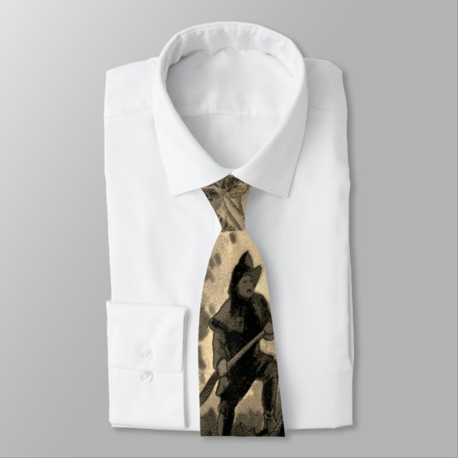 1880's Fireman Firefighter Vintage Sepia tie Art (Tied)