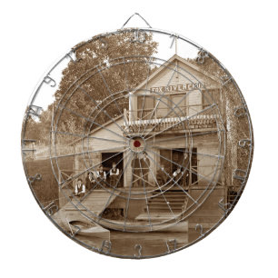 1880's Men Club Fox River Club Fishing Elgin Dartboard