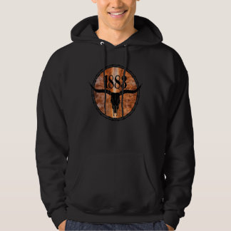 1883 Cowhide Yellowstone Boho Bull Skull 1 Hoodie