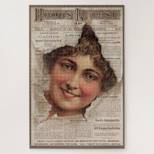 1884 Hood’s Tooth Powder trade card Jigsaw Puzzle