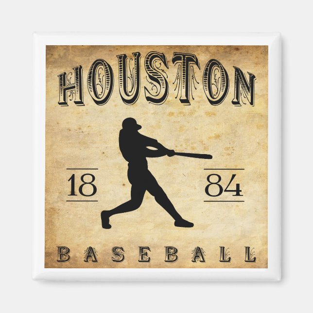 1884 Houston Texas Baseball Magnet (Front)