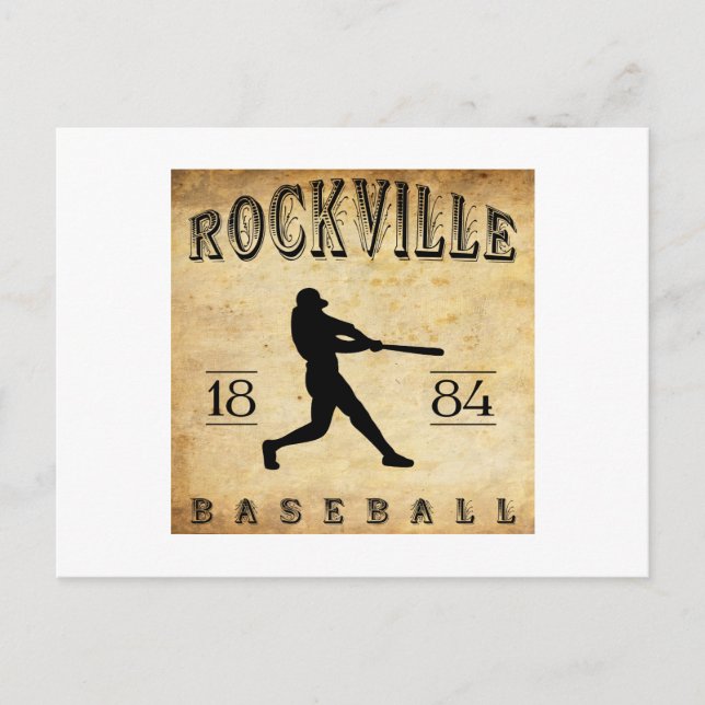 1884 Rockville Connecticut Baseball Postcard (Front)