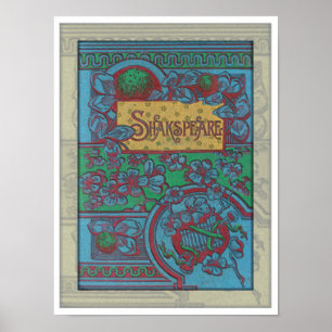 1884 SHAKSPEARE BOOK COVER ART POSTER