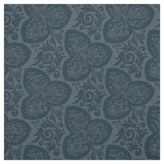 1885 Cloverleaf, Dark Blue Fabric (Swatch)