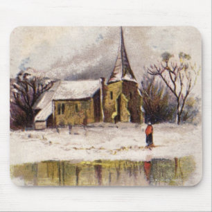 1886: A snowy Victorian winter scene Mouse Pad
