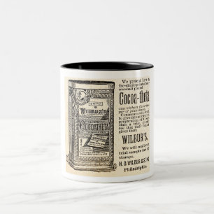 1886 AD FOR COCOA-THETA CHOCOLATE Two-Tone COFFEE MUG