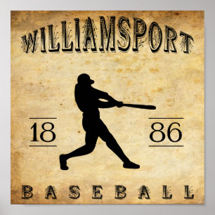 1886 Williamsport Pennsylvania Baseball Poster