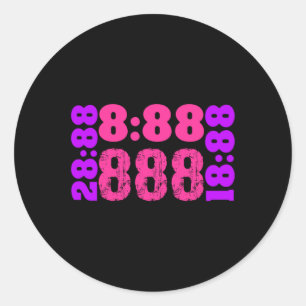 1888..888 Angel Numbers 888 Classic Round Sticker