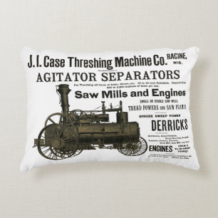 1889 Steam Traction Engine Ad Farm Tractor Farming Decorative Cushion