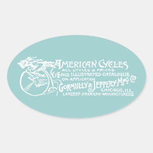 1890 American Cycles Oval Sticker