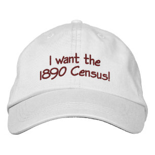 1890 Census Embroidered Baseball Cap