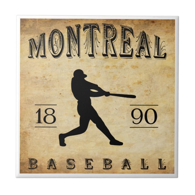 1890 Montreal Quebec Canada Baseball Tile (Front)