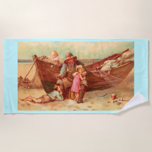 1890 When I Was a Lad - Will and Frances Brundage Beach Towel