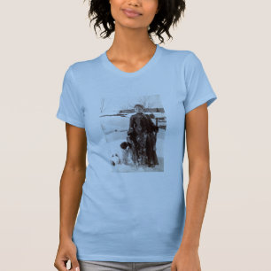 1890 Woman and her Brittany Hunting Dog T-Shirt