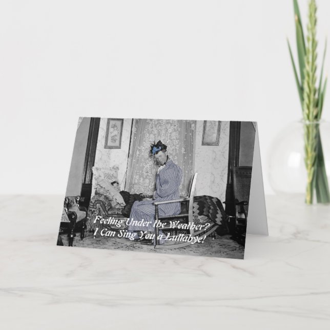 1890's Cross Dressing Man Get Well Sick Card Photo (Front)