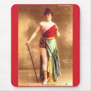 1890s De Clercq entertainer at Casino de Paris Mouse Pad