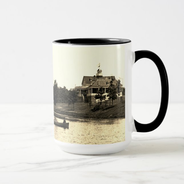 1890's Lords Park Elgin Illinois Lagoon Pavilion Mug (Right)
