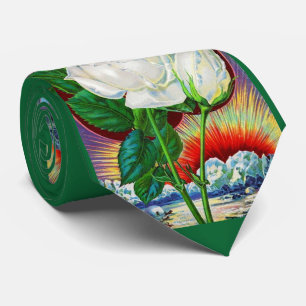 1890s rose catalog White Rose print Tie