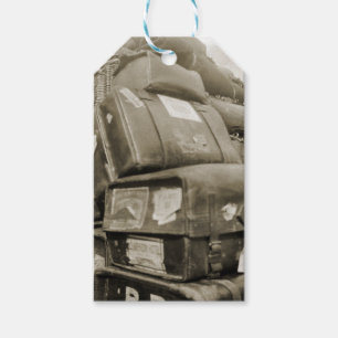 1890's TRAVEL LUGGAGE TEAMSTER WAGON SUITCASE Gift Tags