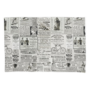 1890's Victorian Funny Ads Newspaper Ads Graphics Pillowcase