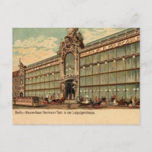 1890s vintage Berlin Victorian department store Postcard