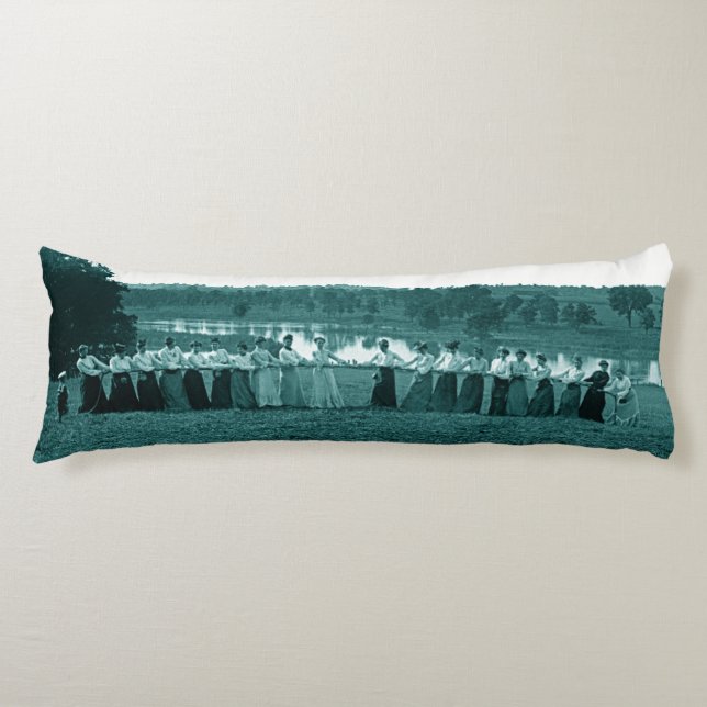 1890's Women Woman Tug-O-War Fox River green Body Cushion (Front)