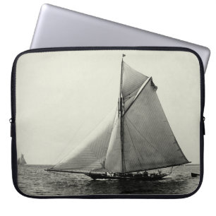 1891 American Yacht at Sea Laptop Sleeve