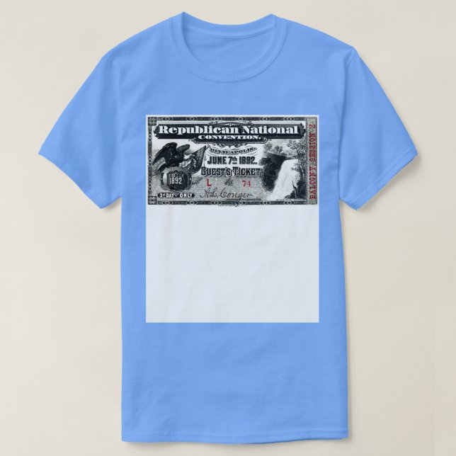 1892 Republican Convention Ticket T-Shirt (Design Front)