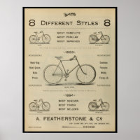 1893 Vintage Bicycle Magazine Ad Art Poster