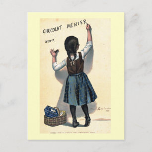 1893 Vintage French Chocolate Ad Poster Postcard