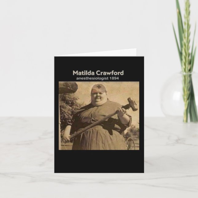 1894 Anaesthesiology Card (Front)