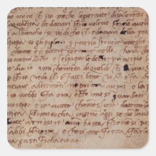 1895-9-15-503 W.34v Page of handwriting Square Sticker