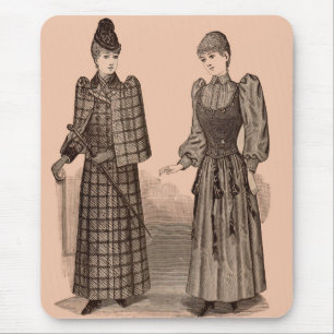 1895 Delineator print ladies coat and dress Mouse Pad