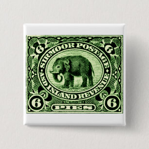 1895 Indian Princely States Elephant 15 Cm Square Badge